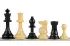 Club Staunton chess figures No. 6, cream/black (king 96 mm)